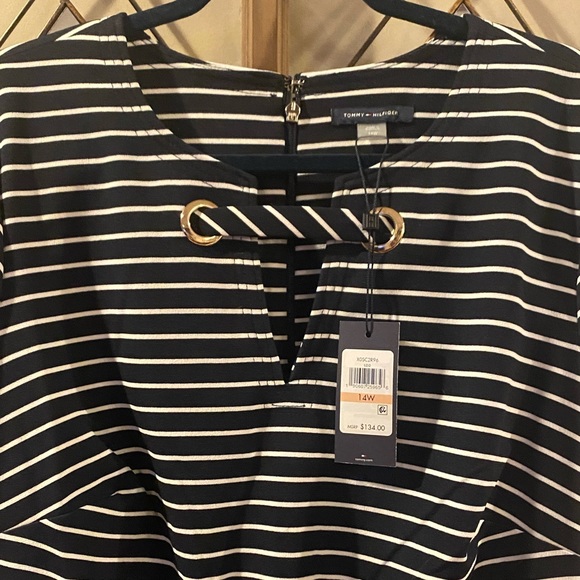 Tommy Hilfiger Plus Nautical Stripe Dress SIZE 14 - Picture 3 of 8
